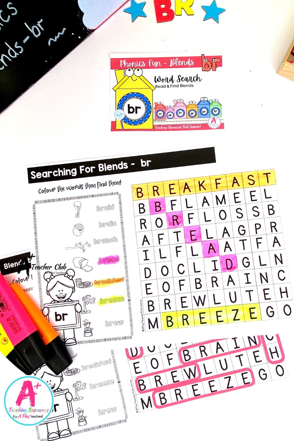 br Consonant Blends Word Search
