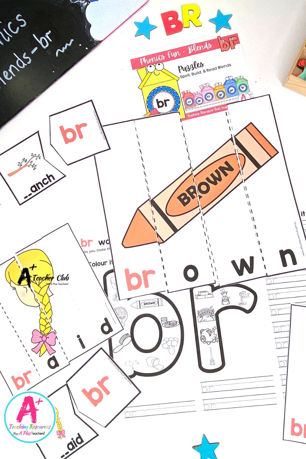 br Consonant Blends Spell & Build Strip Puzzles