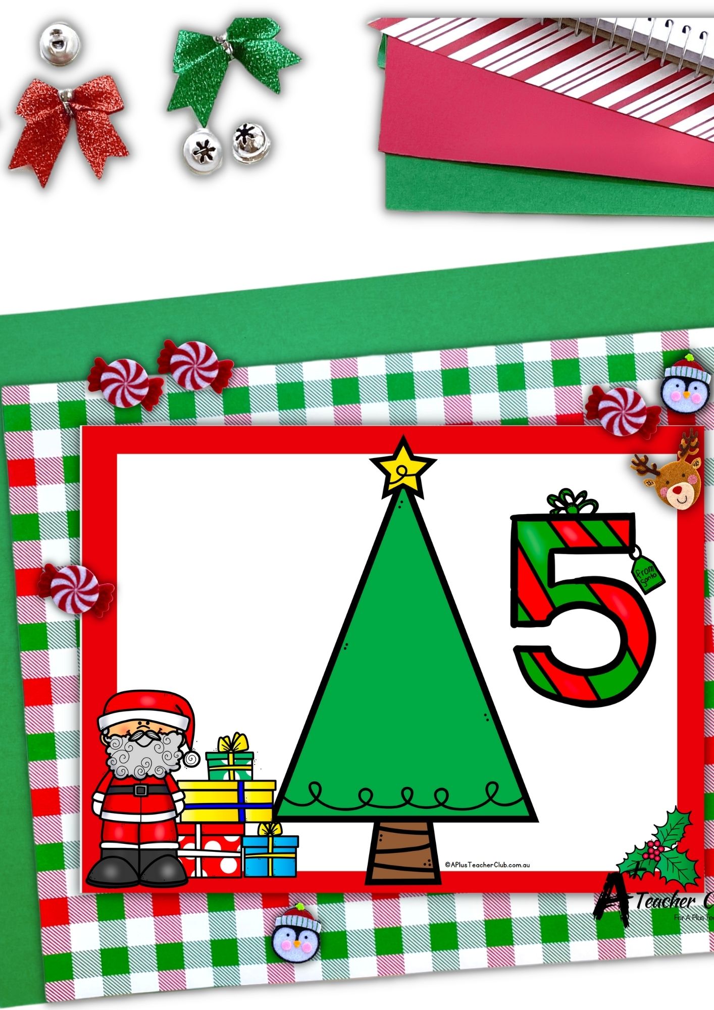 Get & Count Playdough Mat Christmas Tree