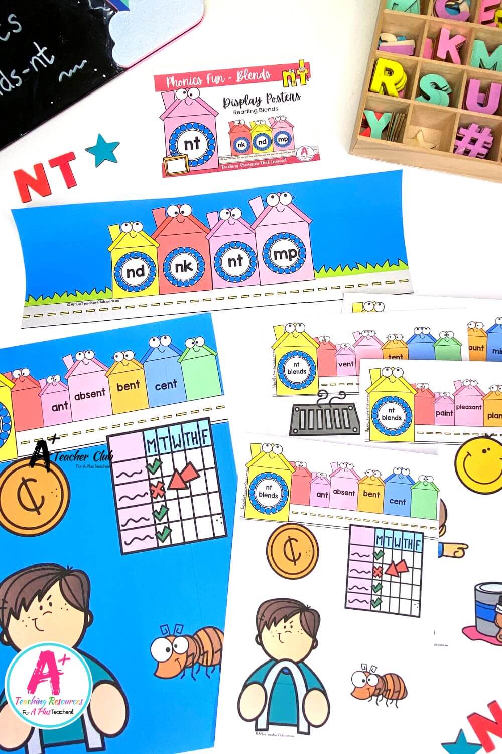 nt Consonant Blends Posters