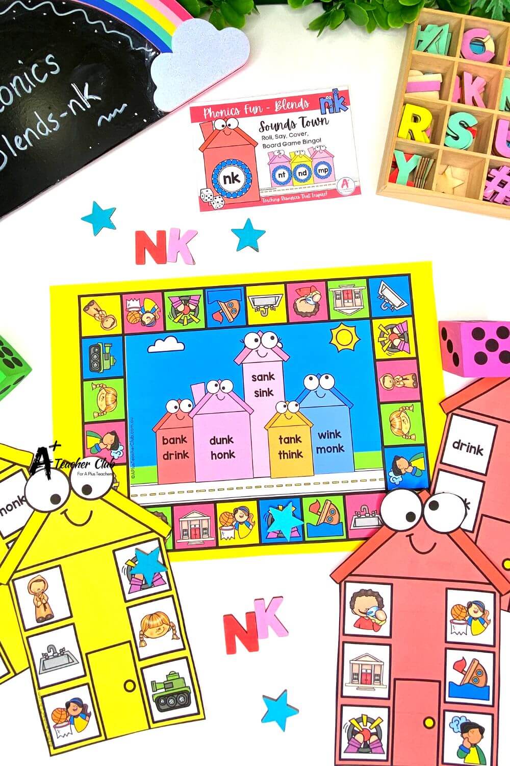 nk Consonant Blends Board Game