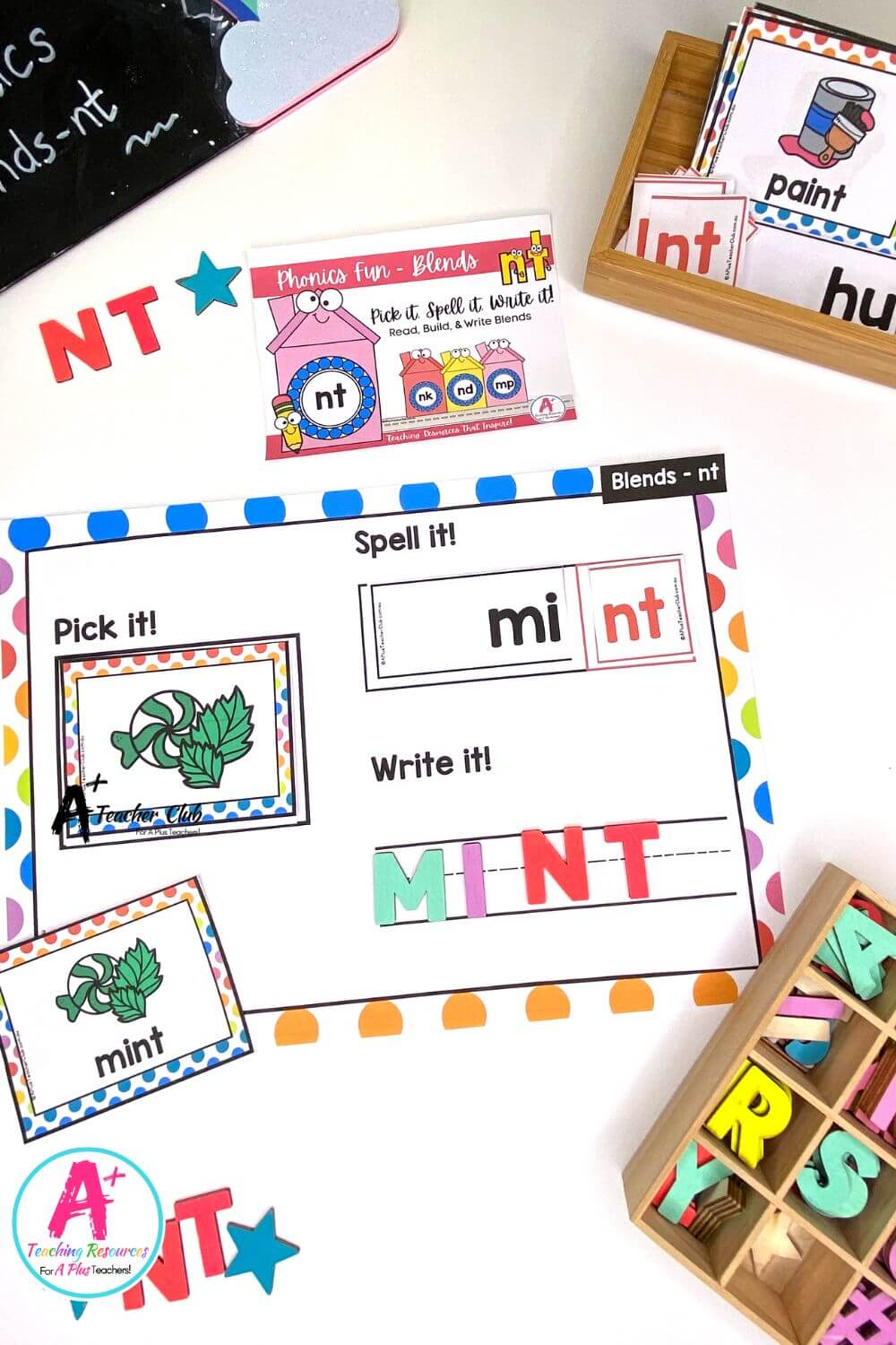 nt Consonant Blends Word Builder Game