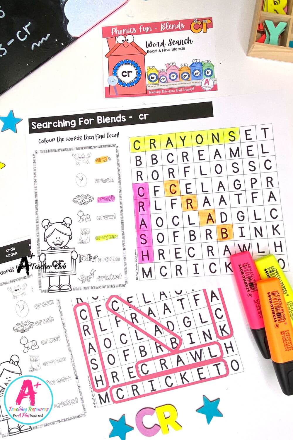 cr Consonant Blends Word Search
