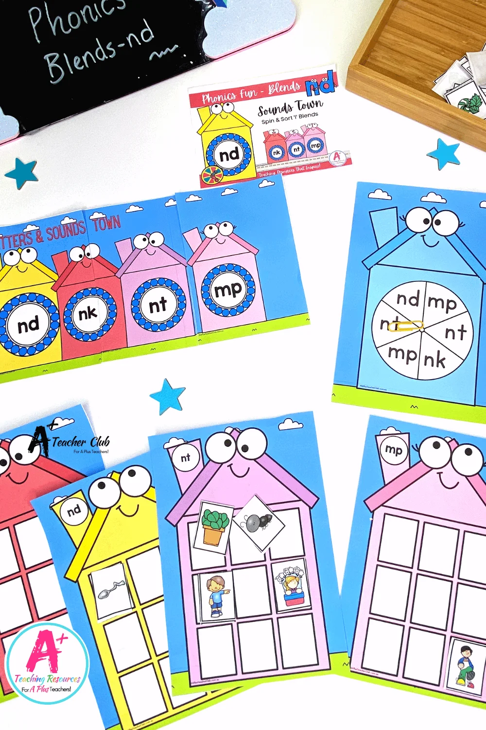 n Consonant Blends Family Sorting Game