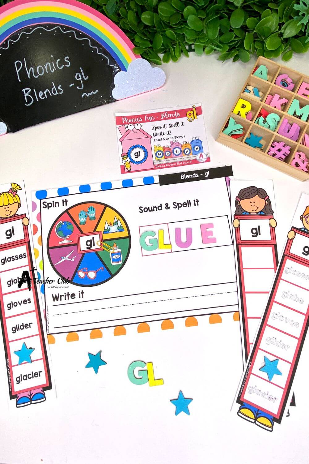 gl Consonant Blends Spin & Spell