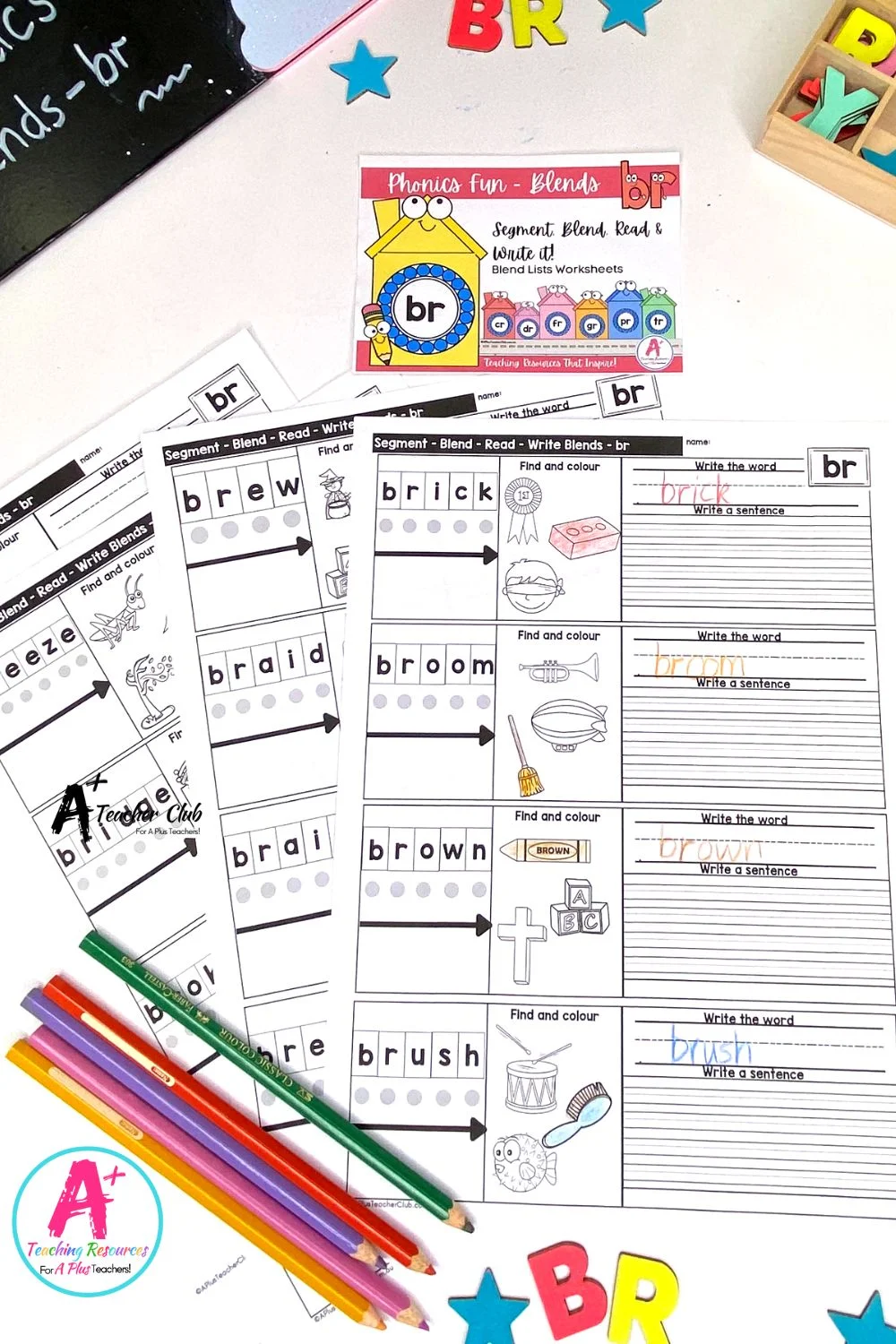 br Consonant Blends Worksheets