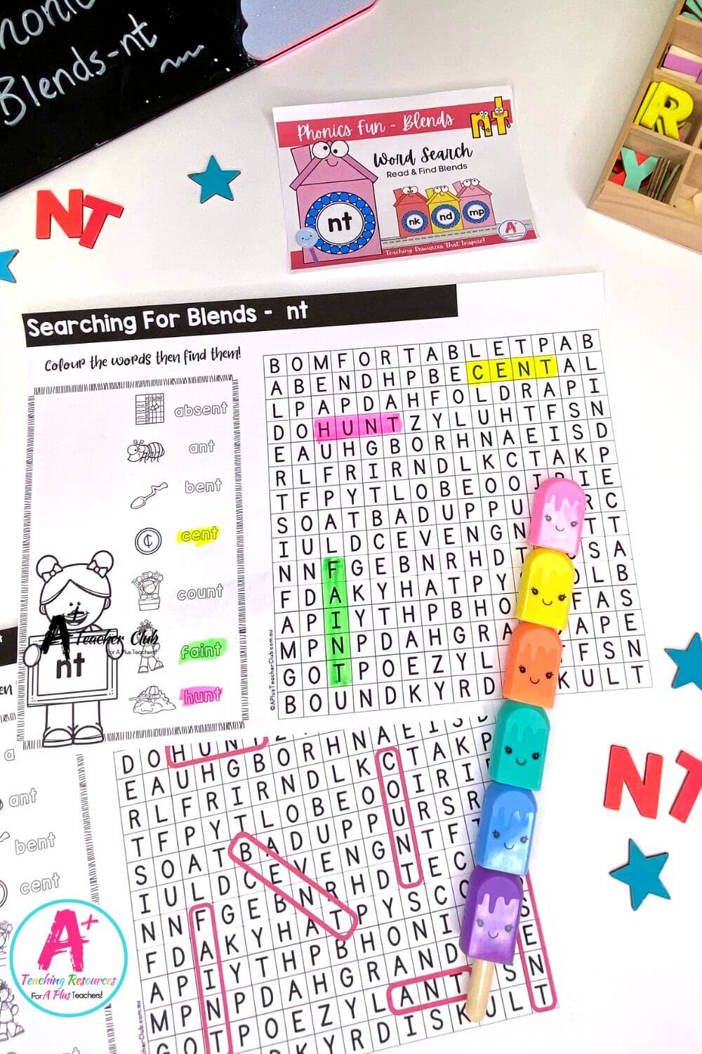 nt Consonant Blends Word Search