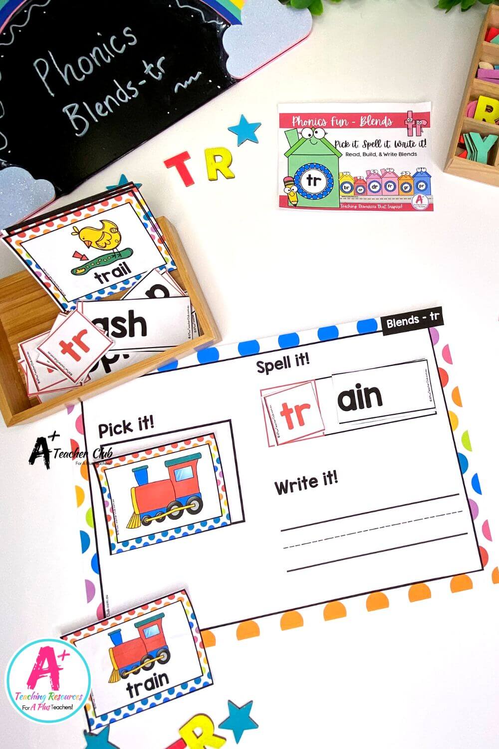 tr Consonant Blends Word Builder Game