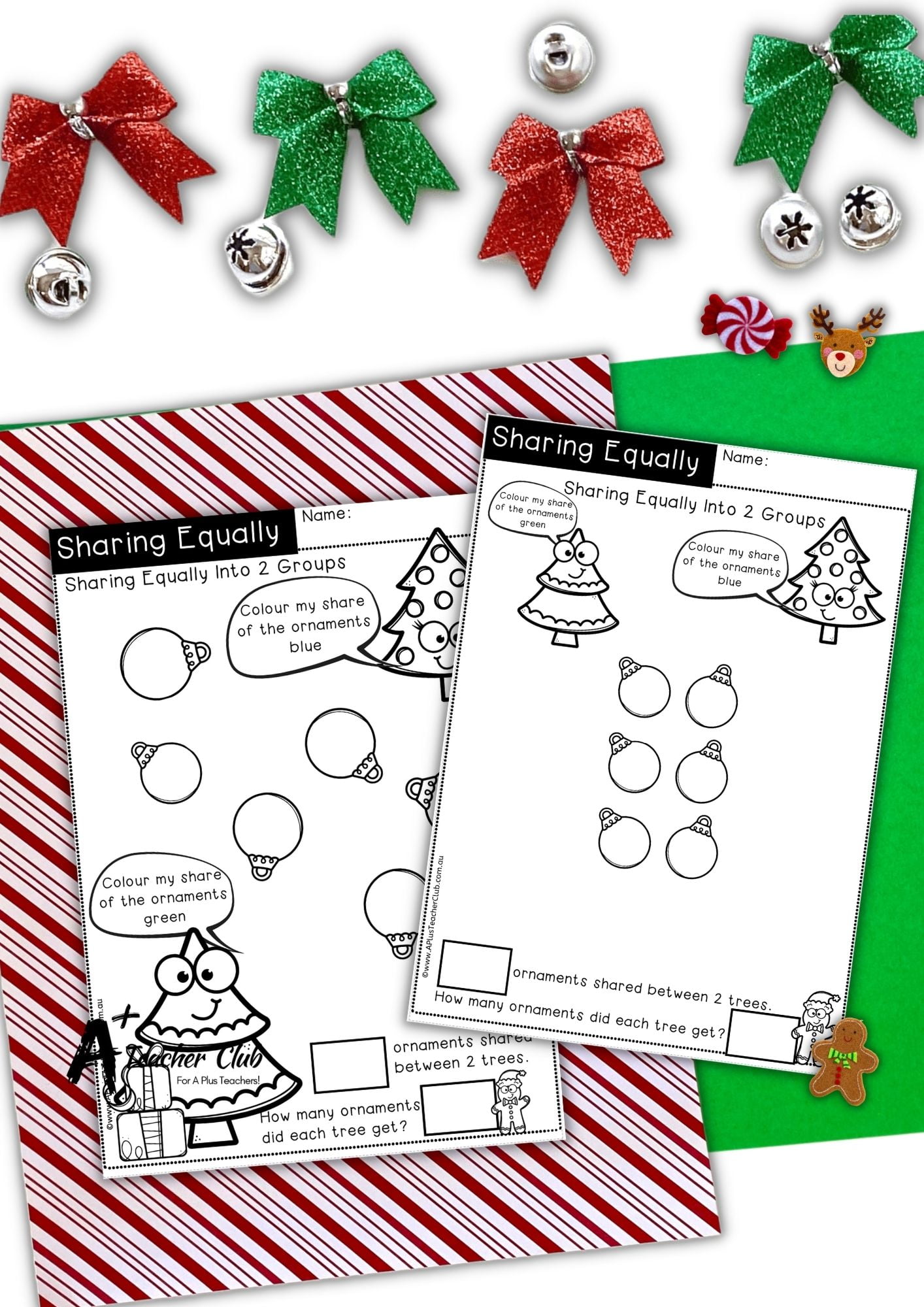 Christmas Colour My Share Worksheets