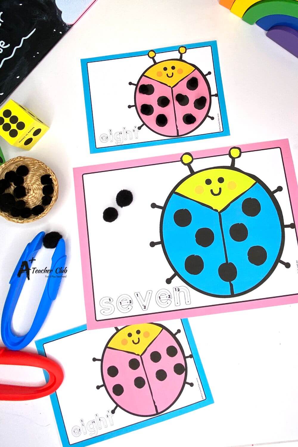 Ladybird Math Mats Number Names 0-30 (Counting) - Letter Font
