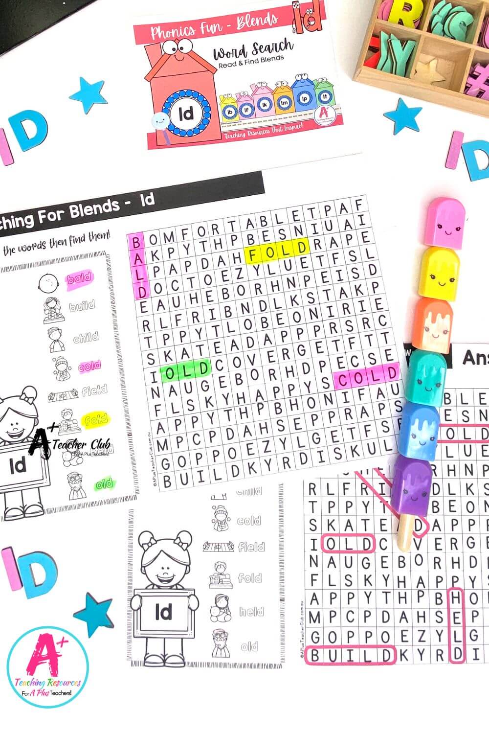 ld Consonant Blends Word Search
