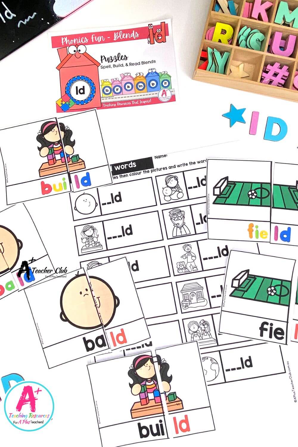 ld Consonant Blends Colour 2 Piece Puzzles