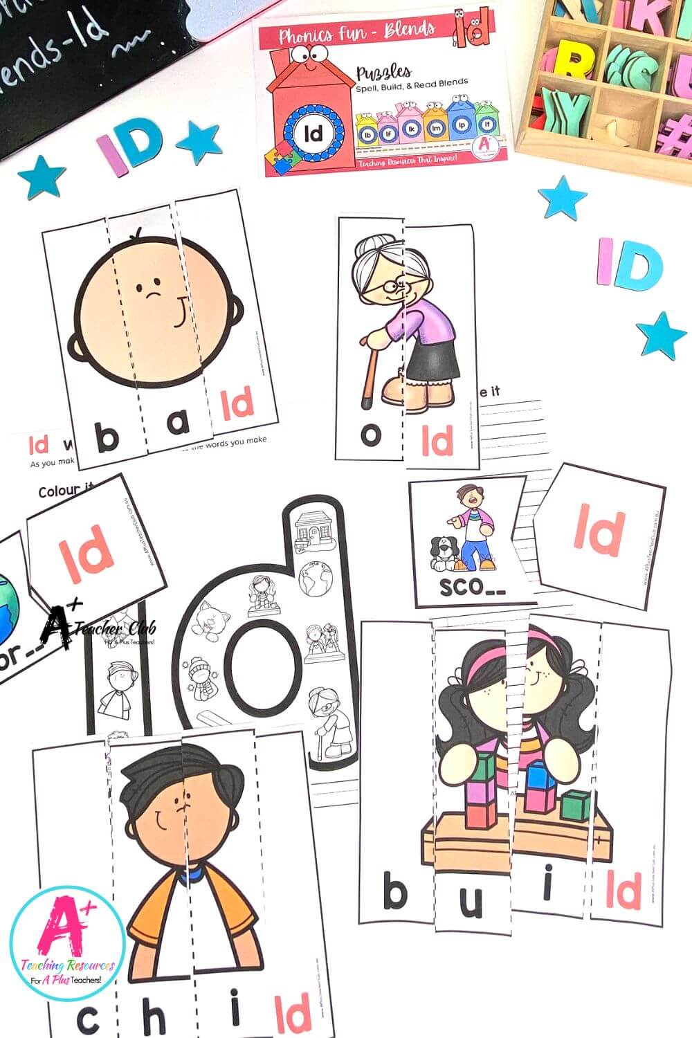 ld Consonant Blends Spell & Build Strip Puzzles