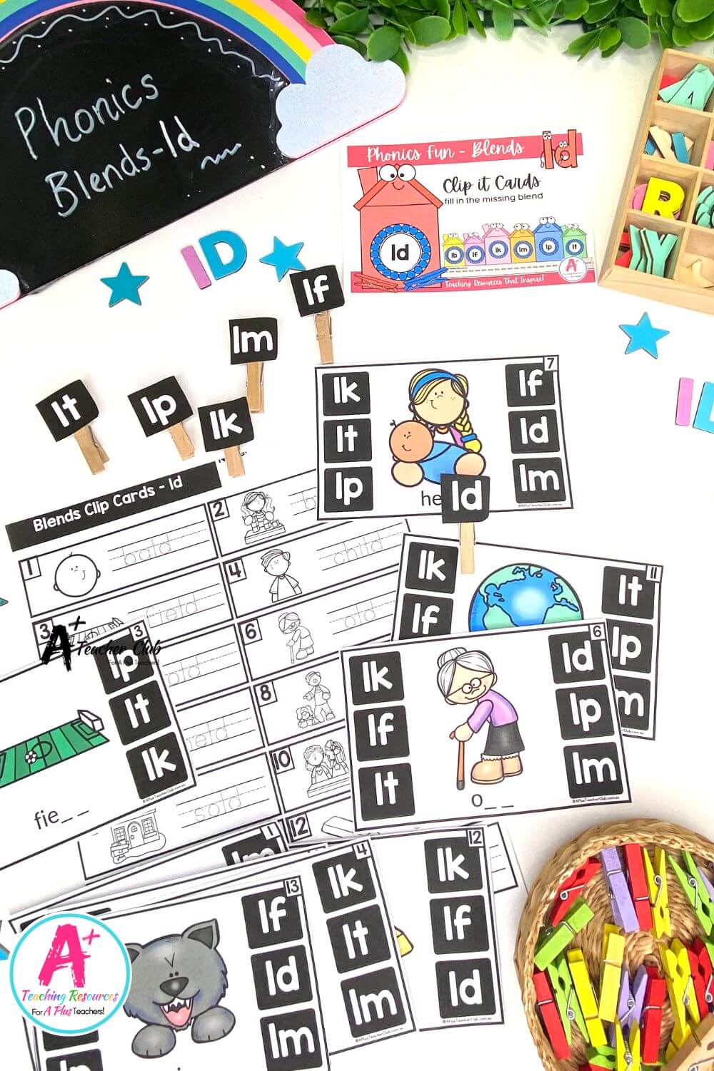 ld Consonant Blends Clip Cards