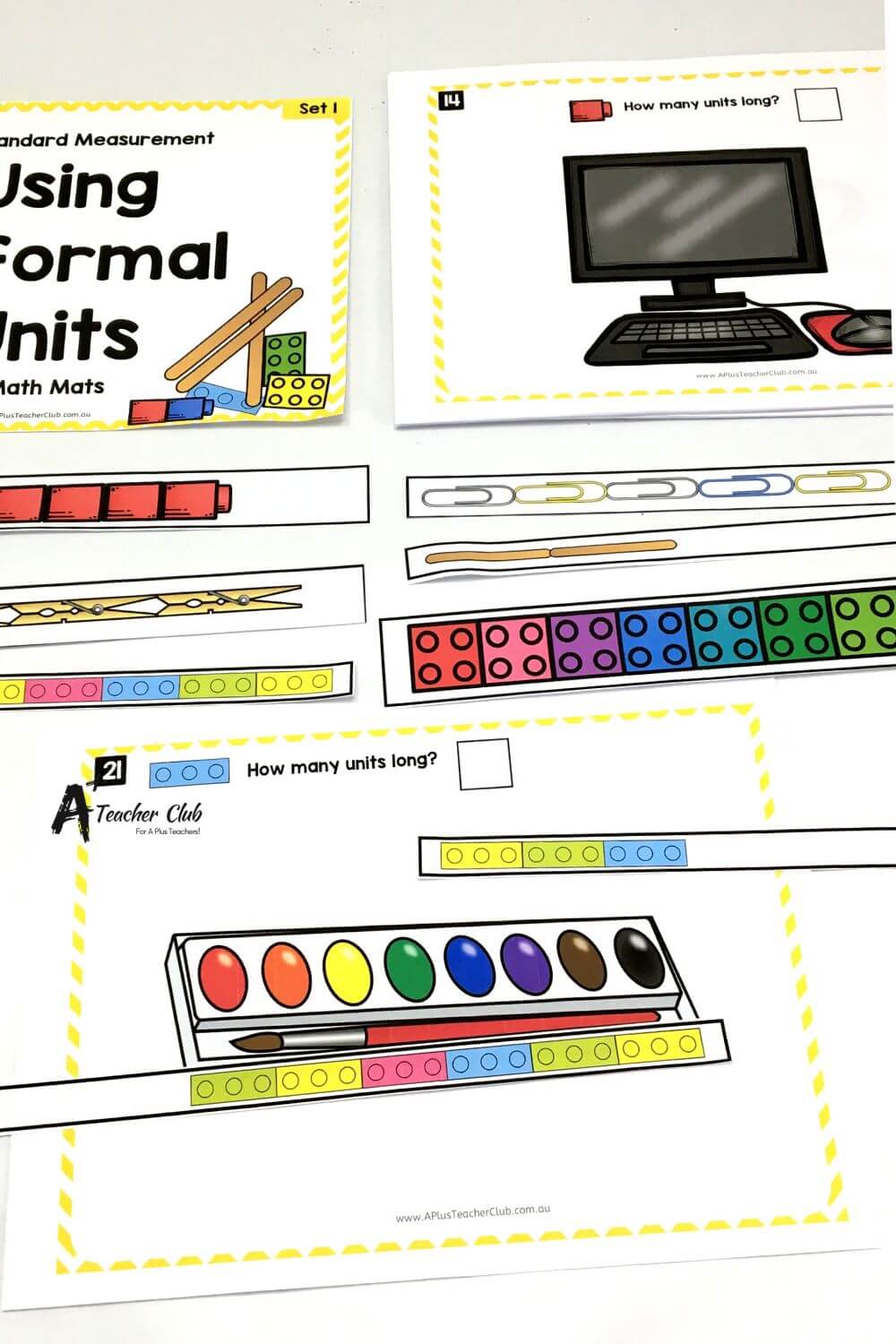Non-Standard Length Activities Informal Rulers Task Cards