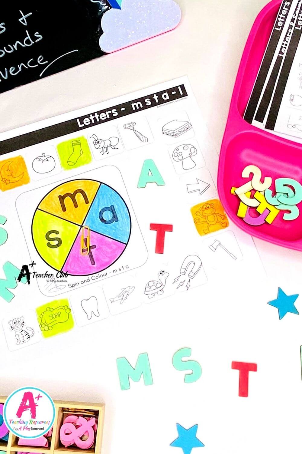 MSTA Spin & Colour Worksheets (B&W LOWER CASE)