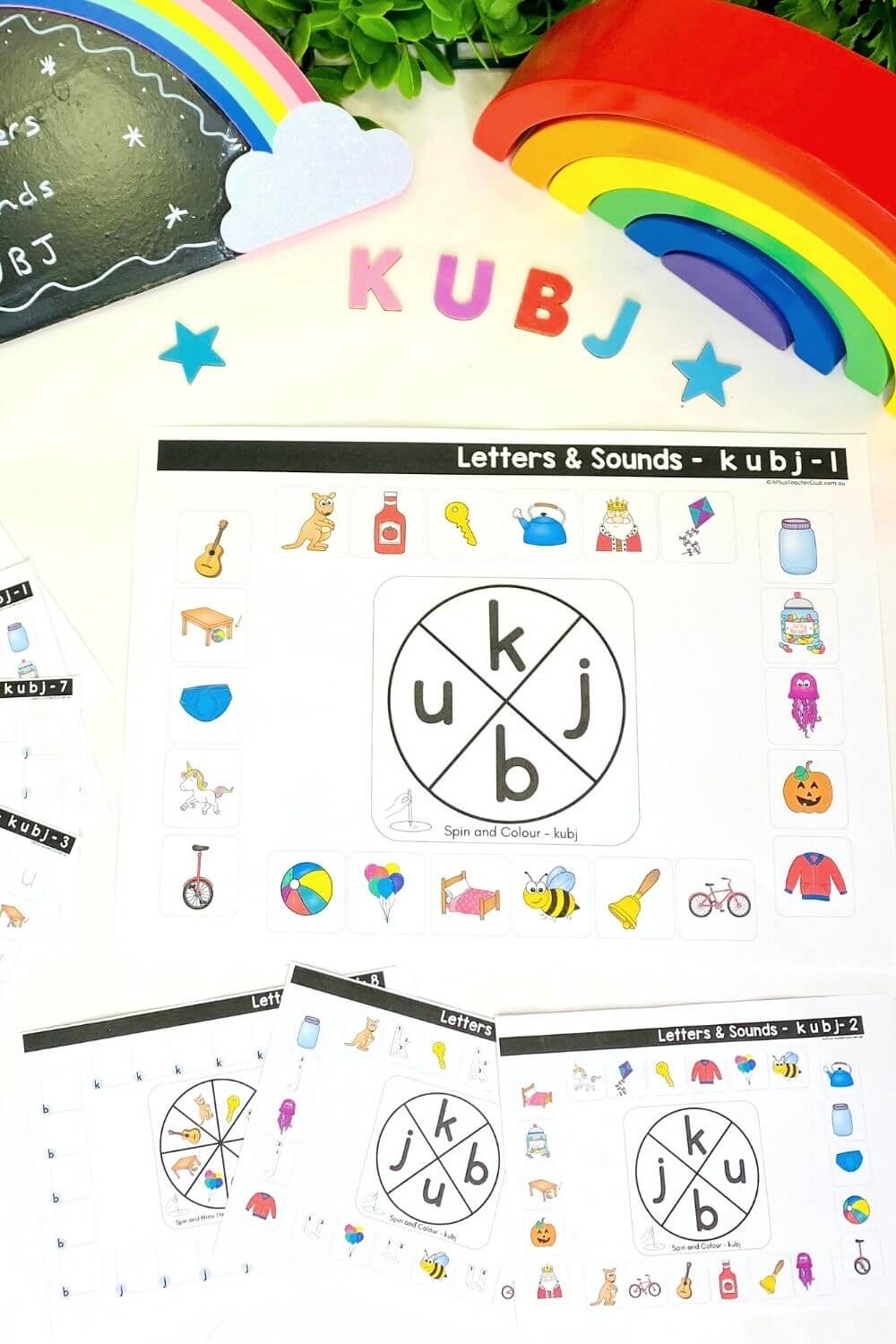 KUBJ Spinner Games (COLOUR LOWER CASE)