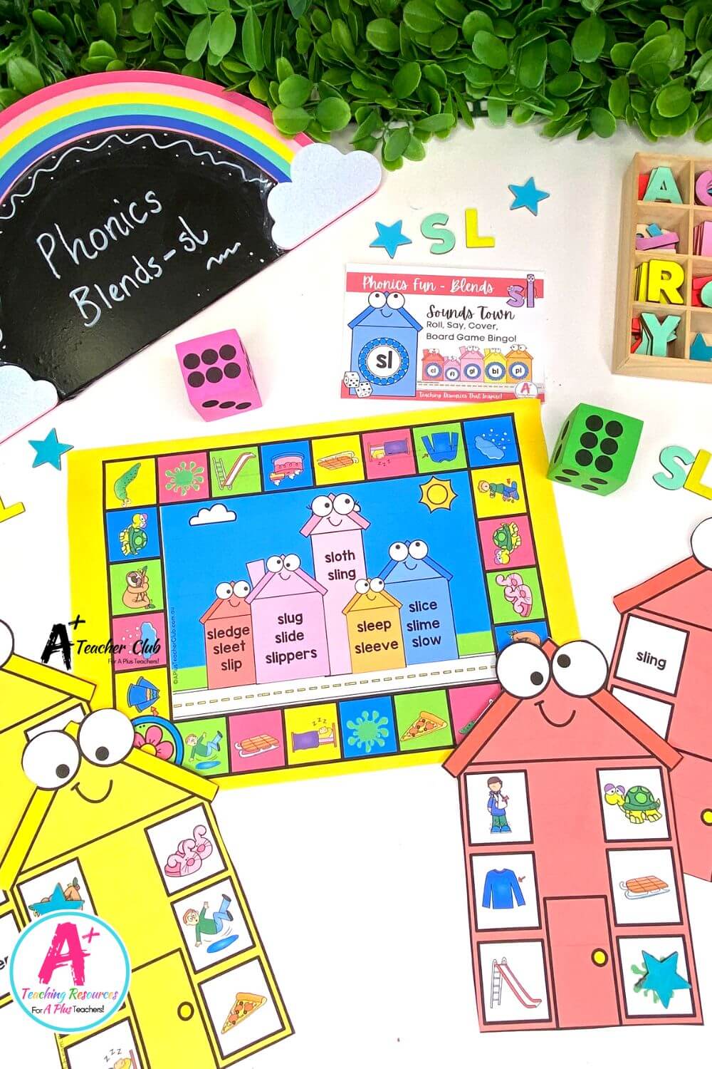 sl Consonant Blends Board Game