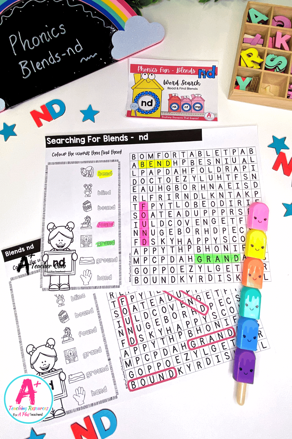 nd Consonant Blends Word Search