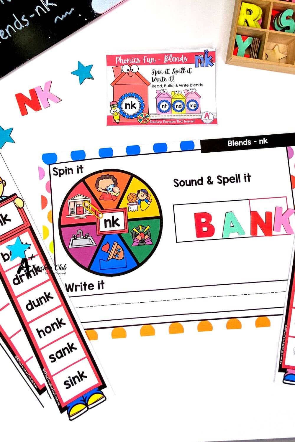 nk Consonant Blends Spin & Spell