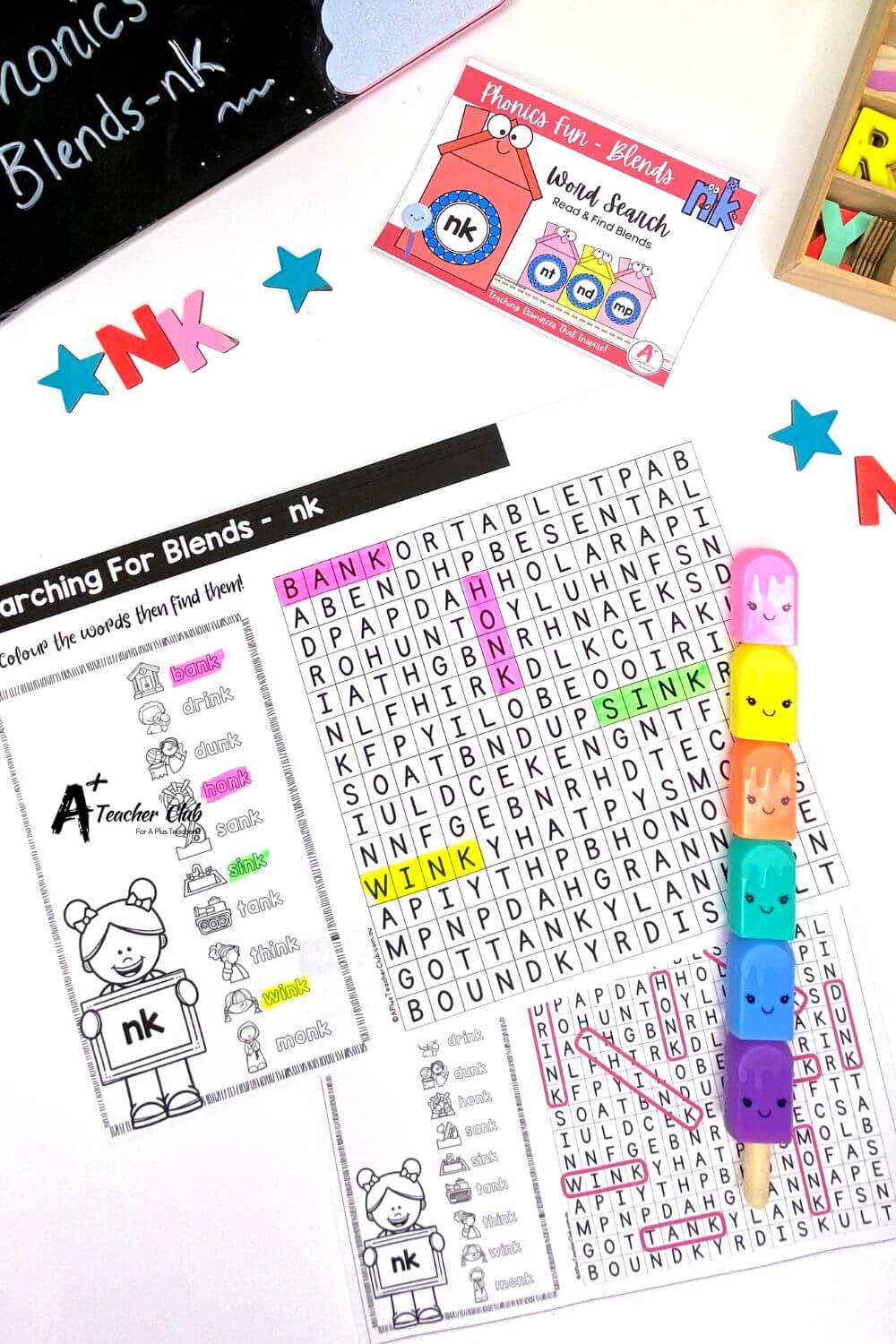 nk Consonant Blends Word Search