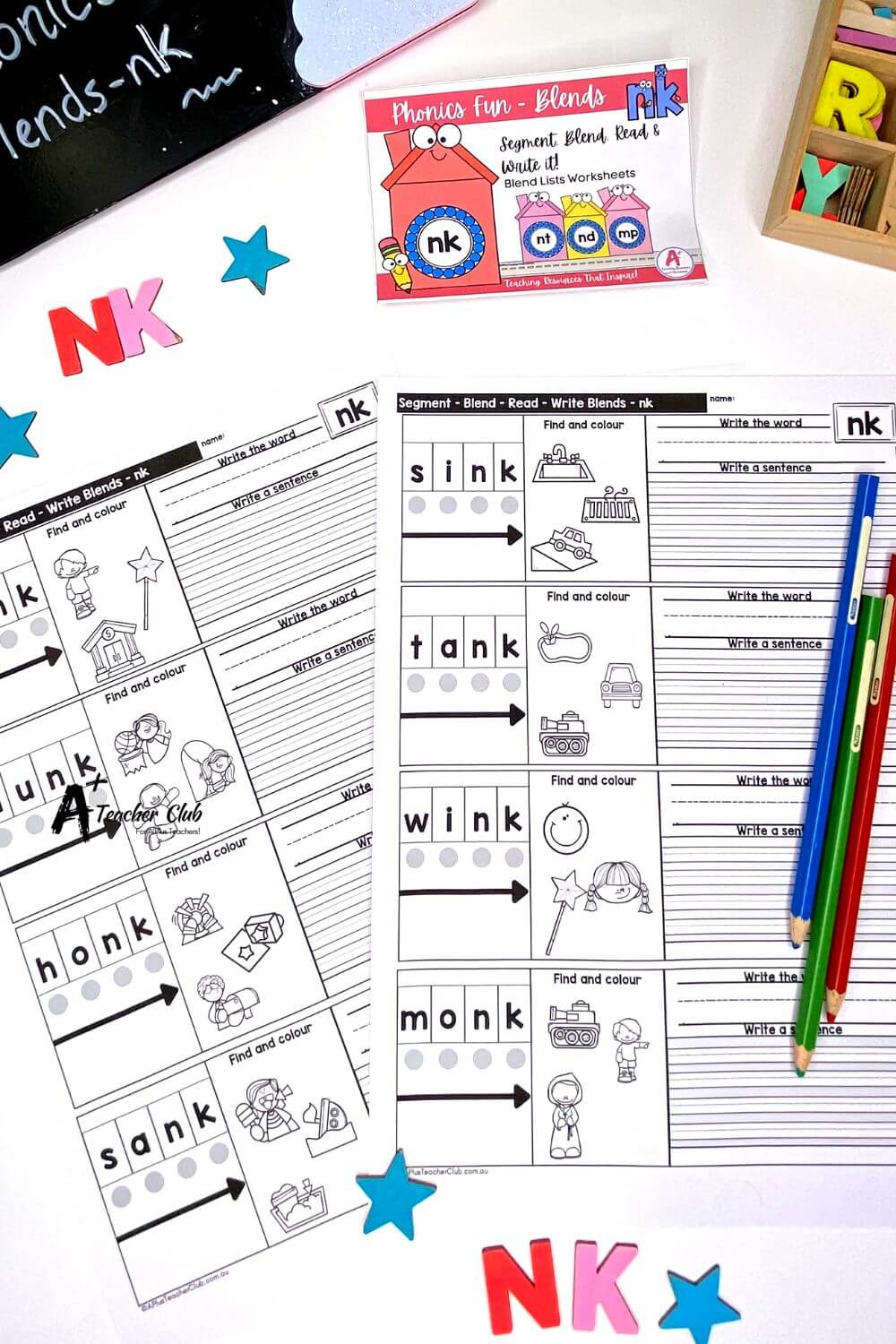 nk Consonant Blends Worksheets