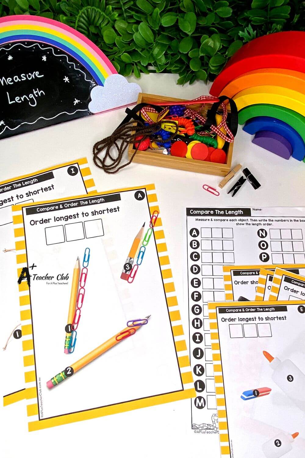 Non-Standard Length Activities Year 1 Compare & Order 3 Objects
