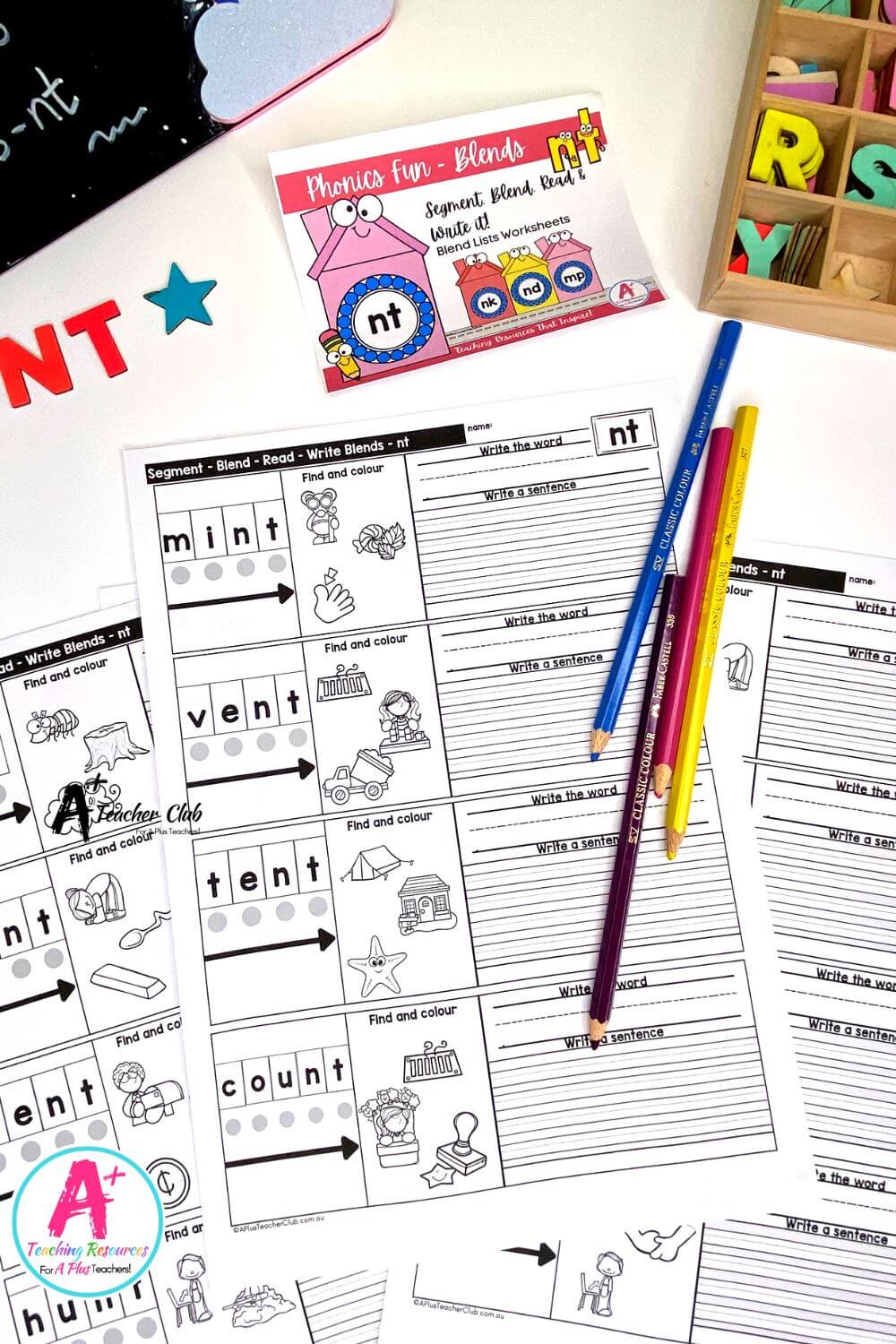 nt Consonant Blends Worksheets