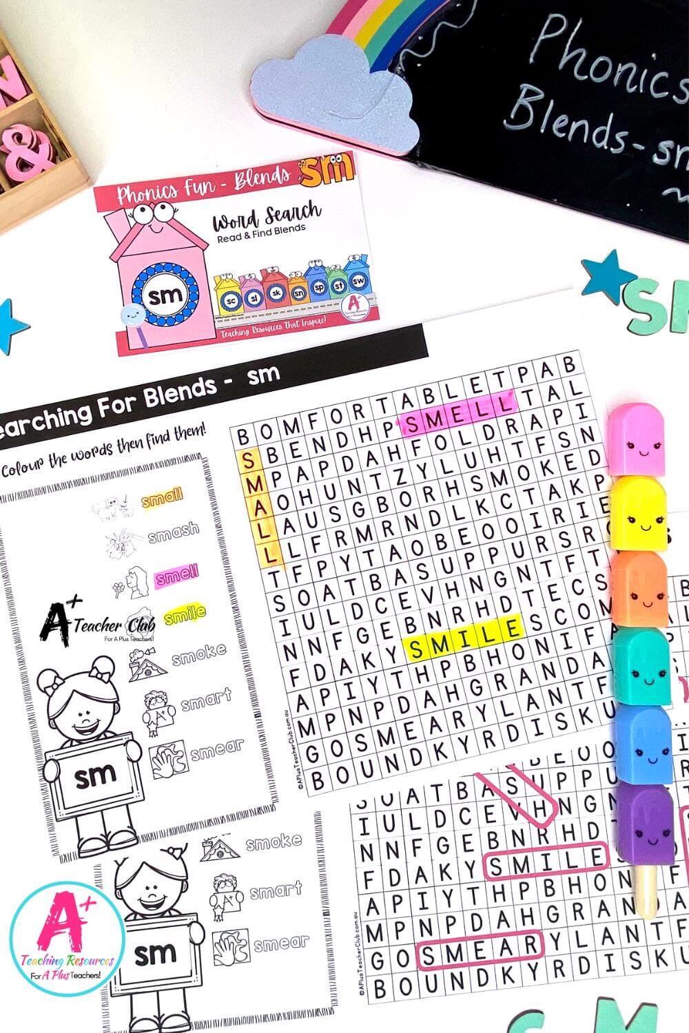 sm Consonant Blends Wordsearch