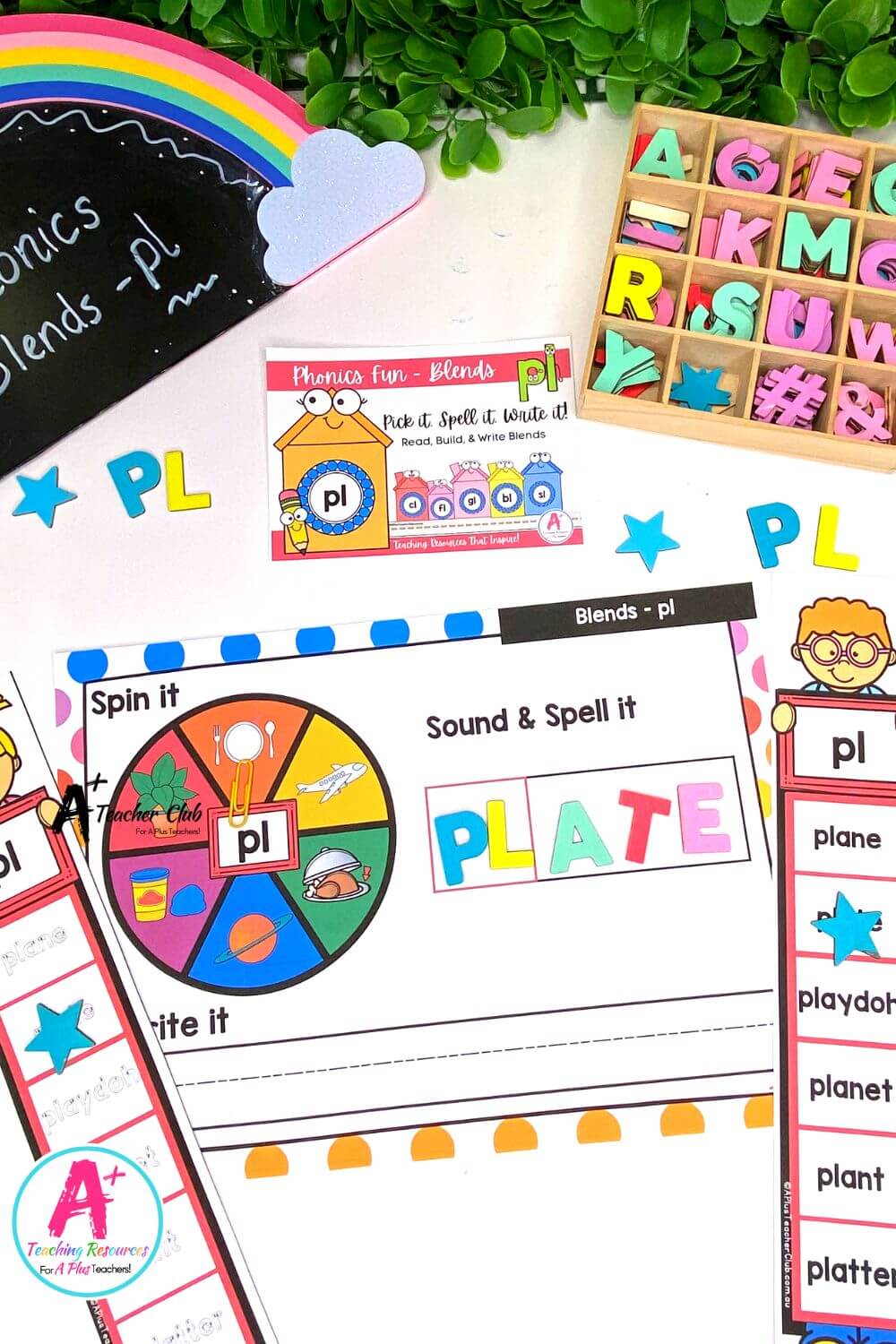 pl Consonant Blends Spin & Spell