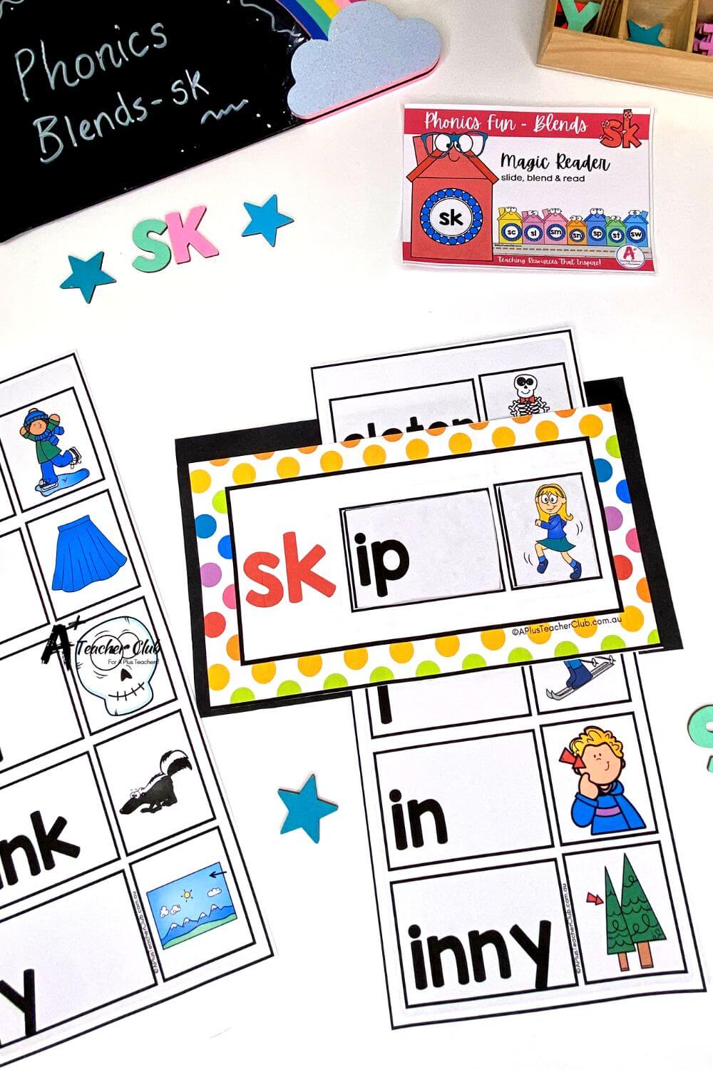 sk Consonant Blends Strip Reader