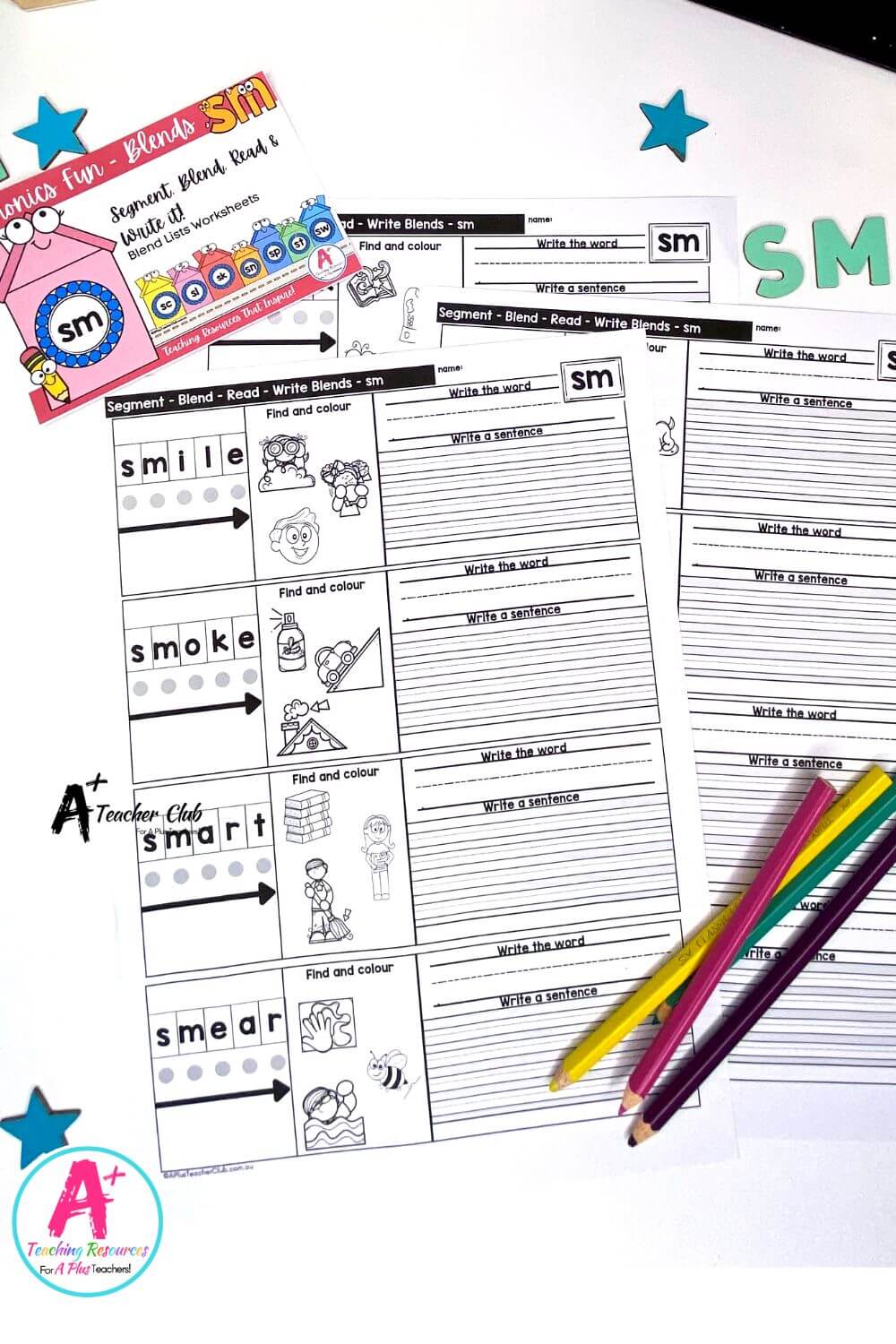 sm Consonant Blends Worksheets