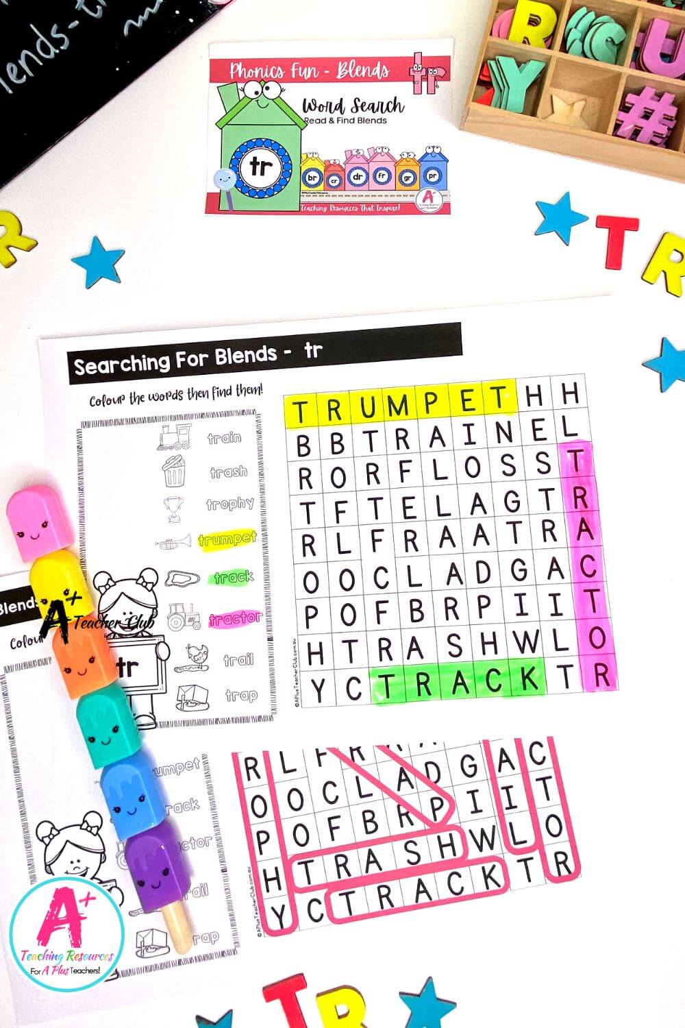 tr Consonant Blends Word Search