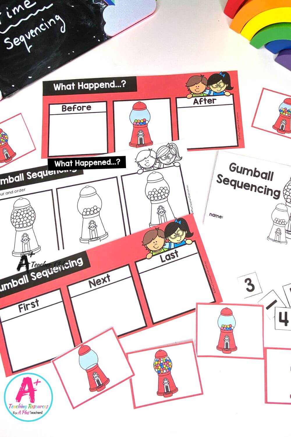 3-Step Sequencing Everyday Events - Gumball Activities Pack