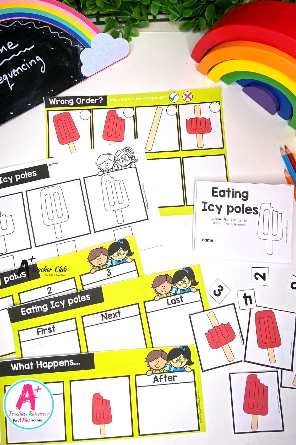 3-Step Sequencing Everyday Events - Eat An Icy Pole Activities Pack
