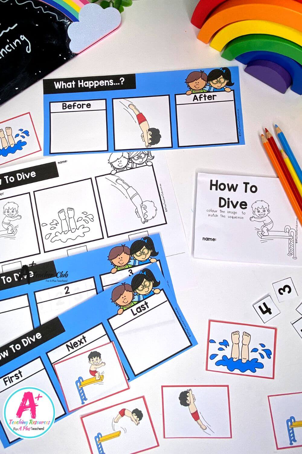 3-Step Sequencing Everyday Events - How To Dive Activities Pack