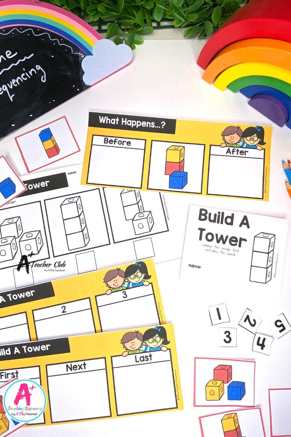 3-Step Sequencing Everyday Events - Build A Tower Activities Pack
