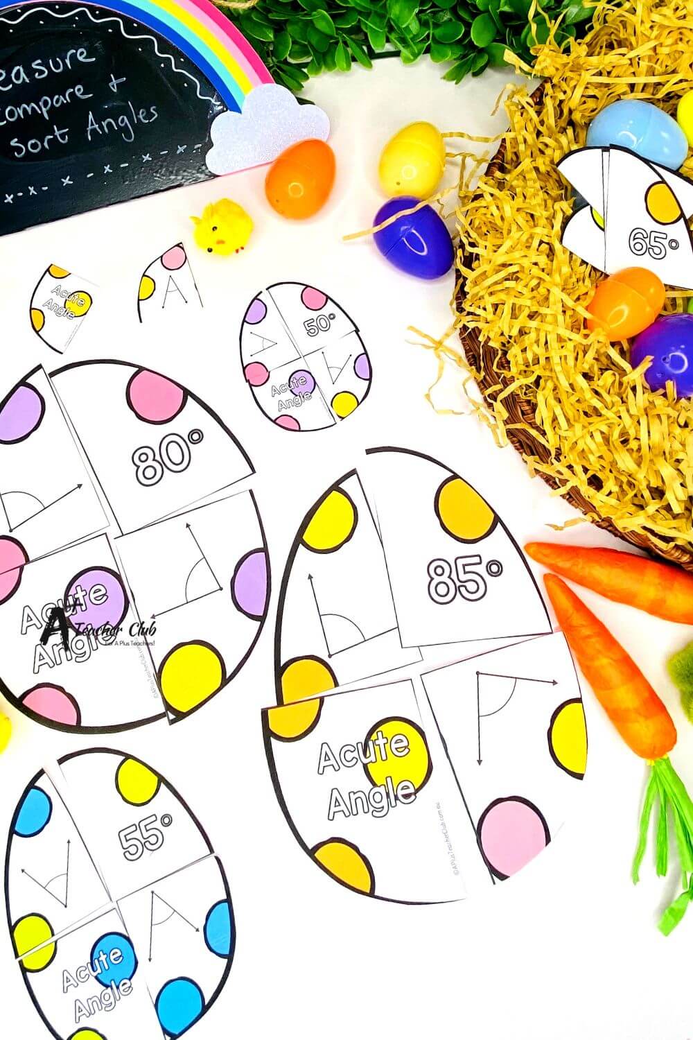 Easter Maths Acute Angels Puzzles