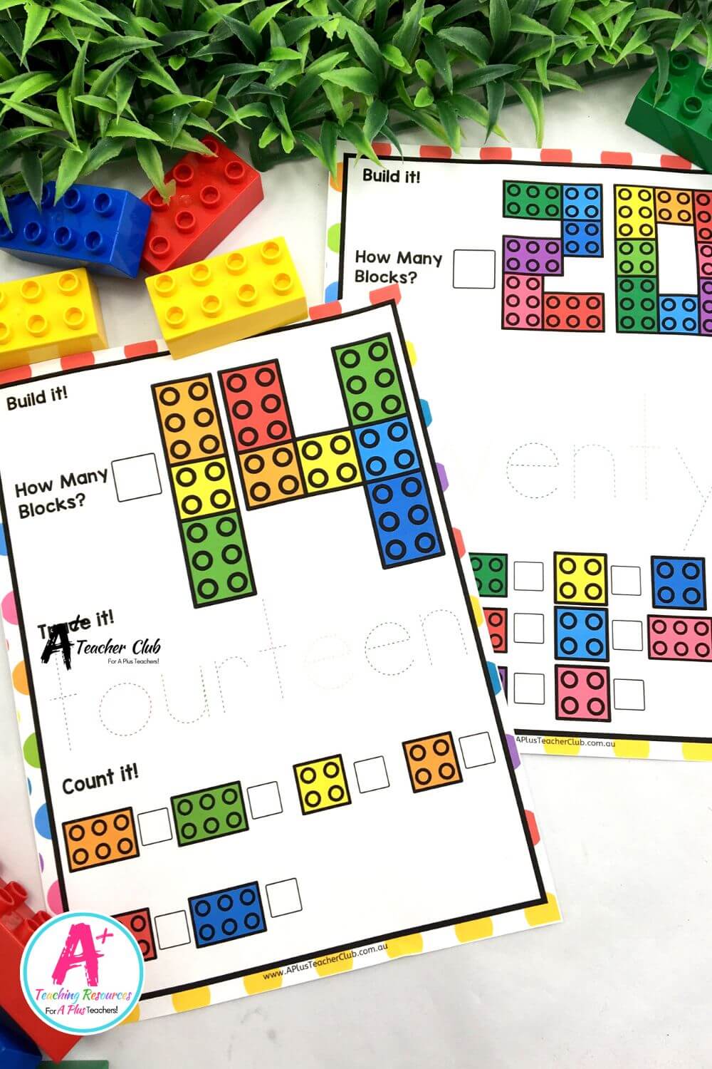 Number Recognition 0-20 Lego Theme Number Recognition Mats