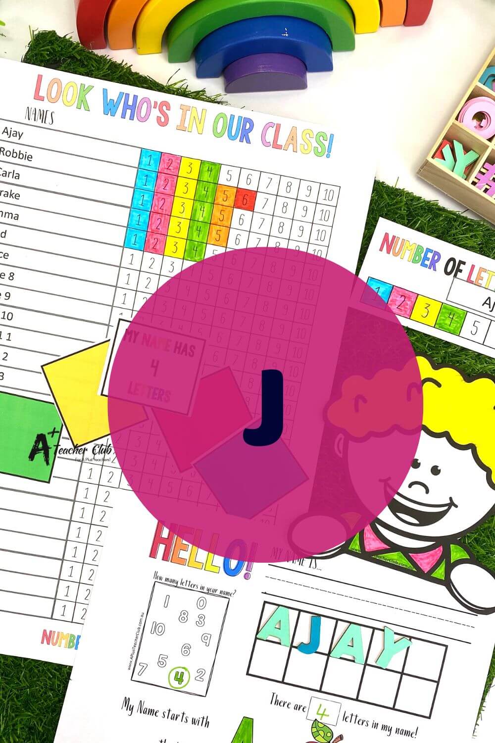 Back To School Names Activity Letter J