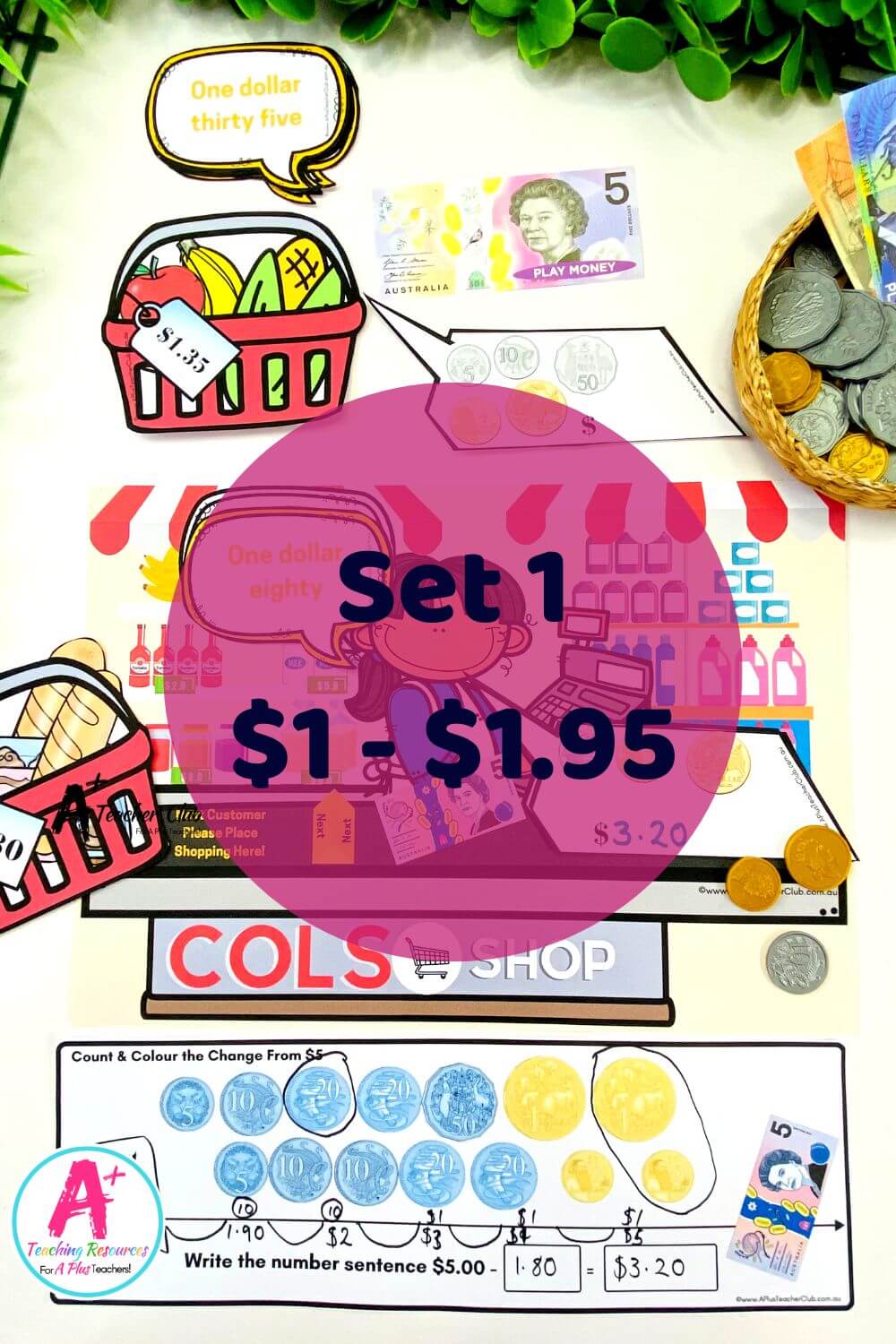 Counting Change Games - COLS Set 1 ($1-$1.95)