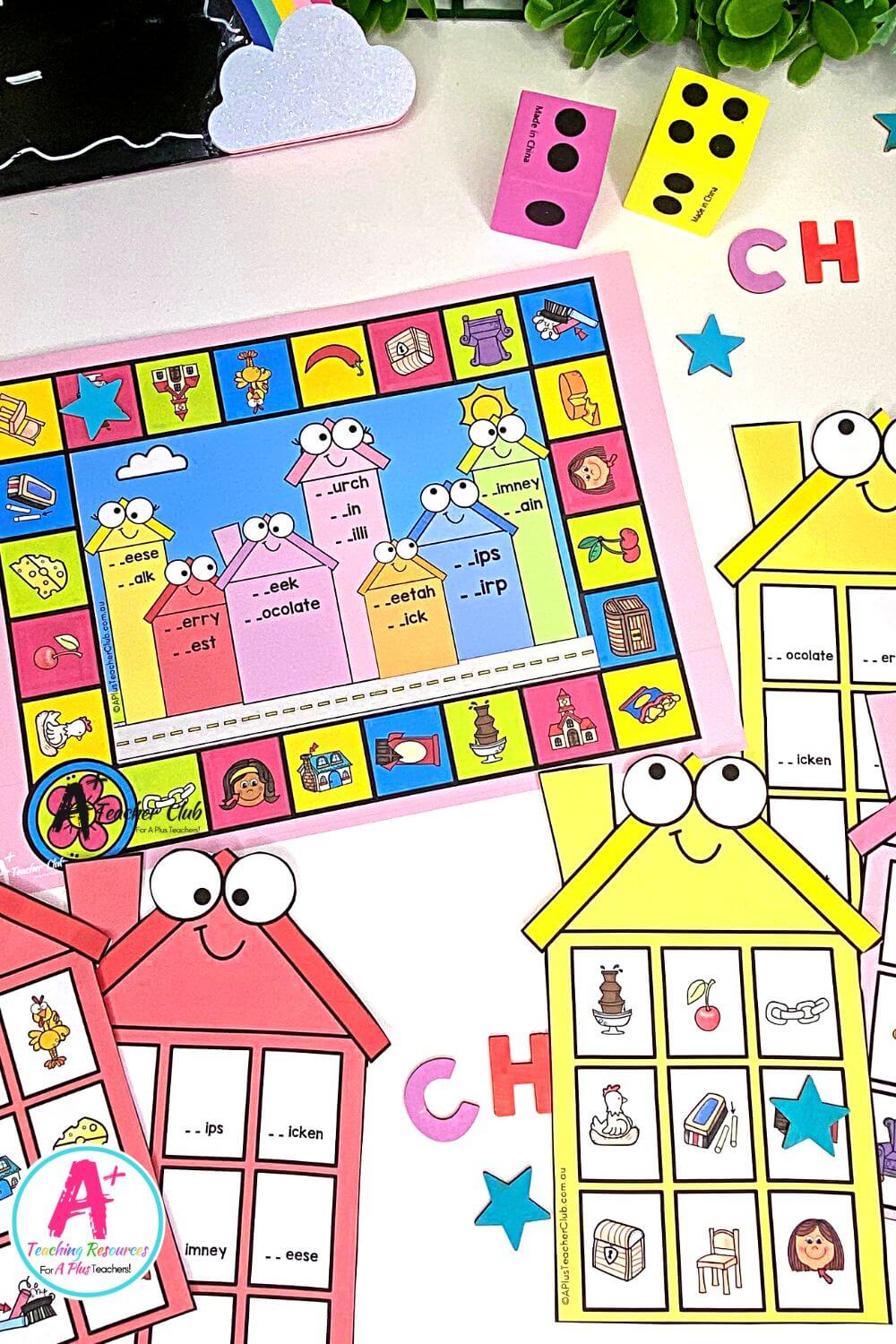 Initial ch Digraph Activities Board Game