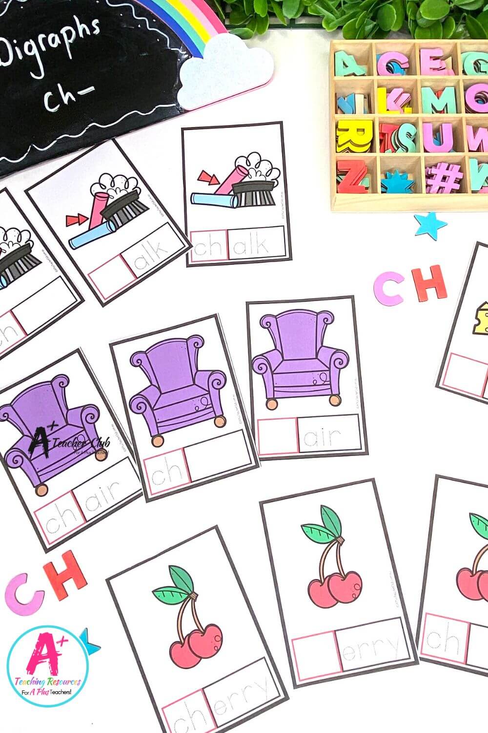Initial ch Digraph Activities Flashcards