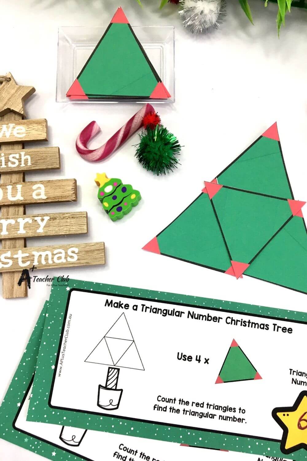 Christmas Maths Triangular Number Trees