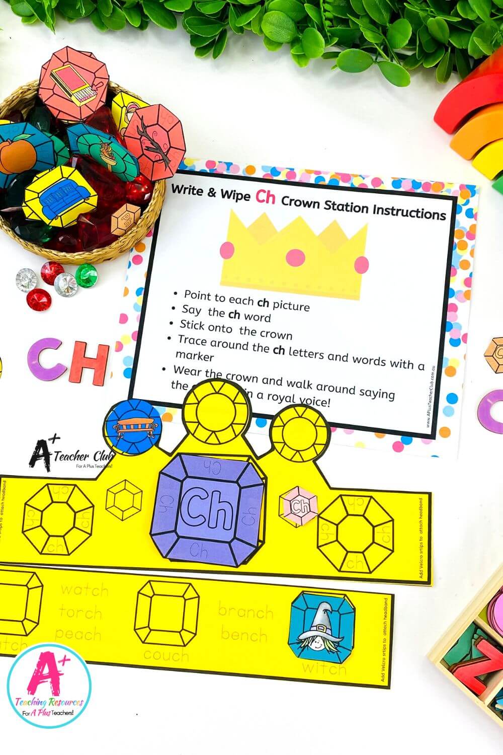 Initial ch Digraph Activities Crown Craft