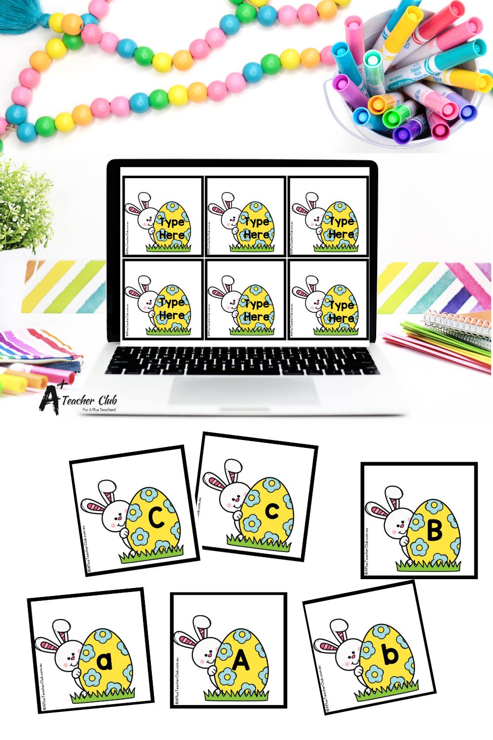 Easter Literacy Alphabet Cards PowerPoint