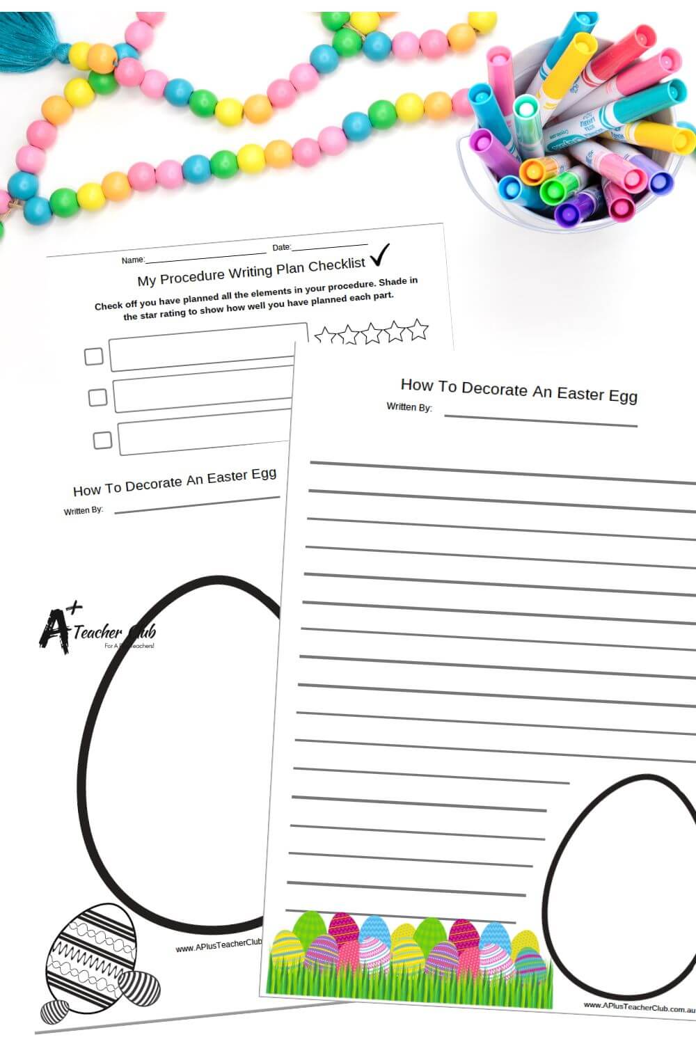 Easter Literacy Procedure Writing Templates
