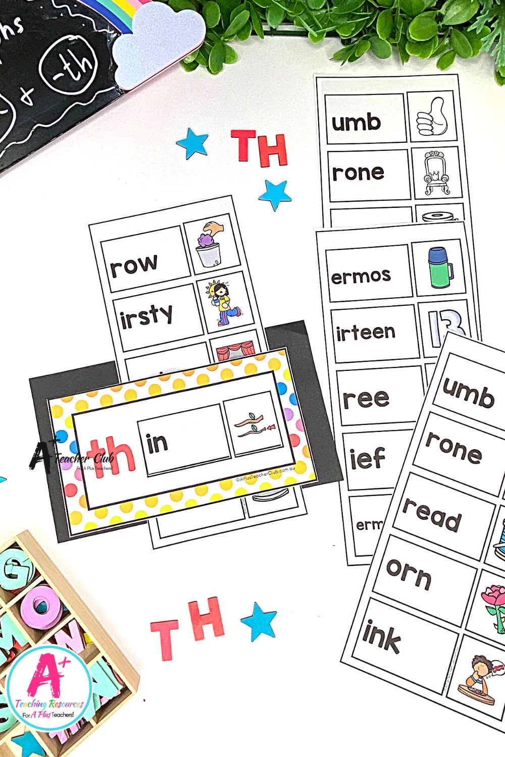 Initial th Digraph Activities Strip Reader