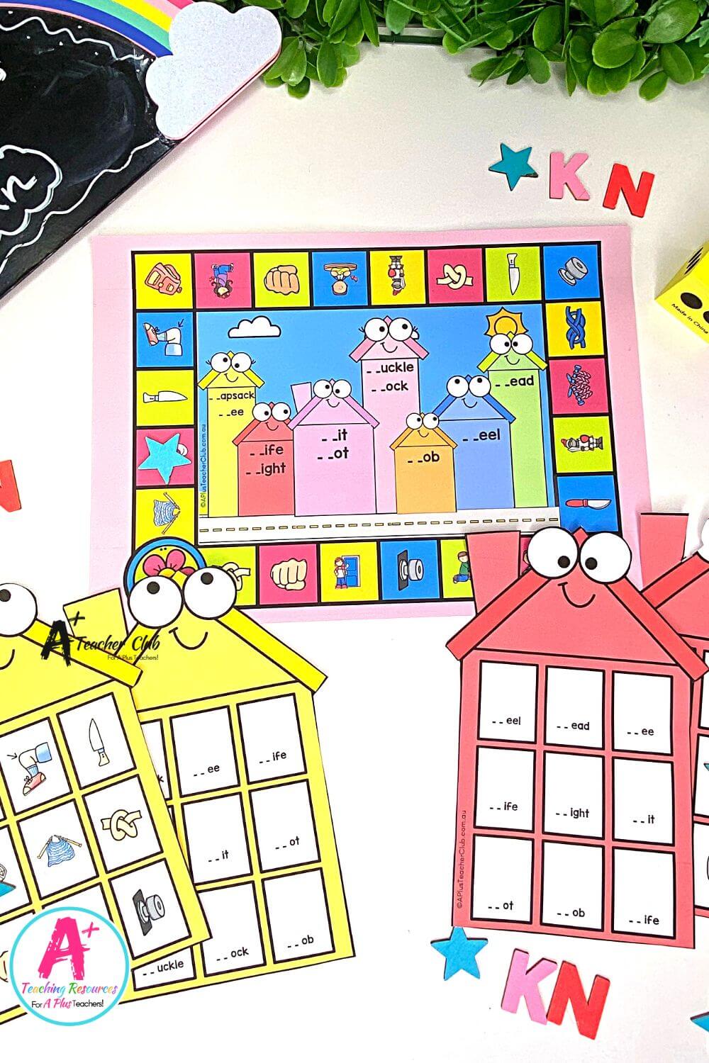 Initial kn Digraph Activities Board Game