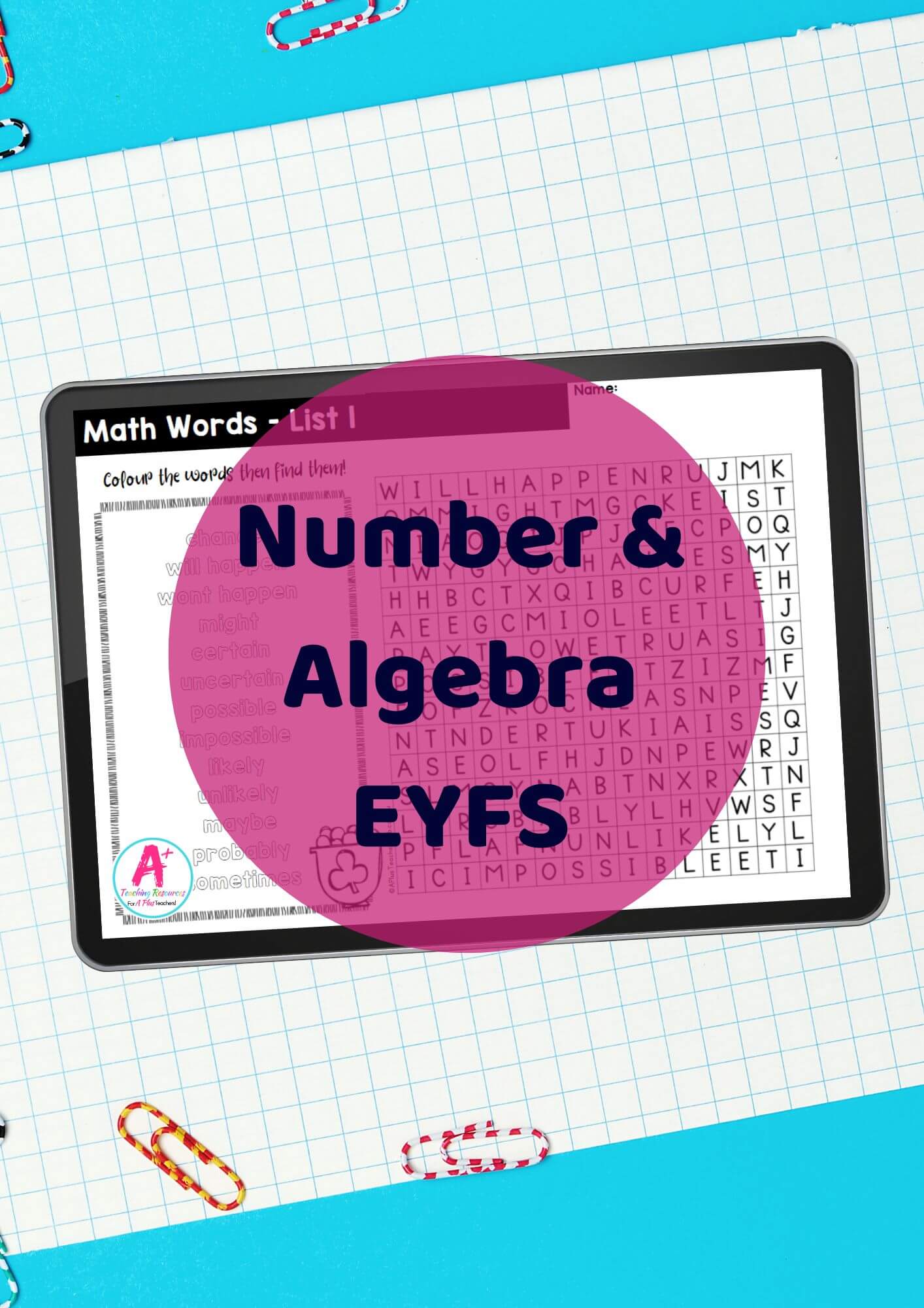 Number & Algebra Vocabulary POWERPOINT - EYFS